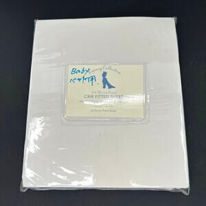 NWT Pottery Barn Kids White Crib Fitted Sheet